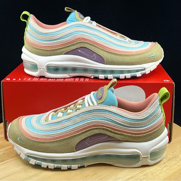 Nike Air Max 97 SE GS 'Sun Club' Copa Wheat Grass DQ4126-400 Kid's